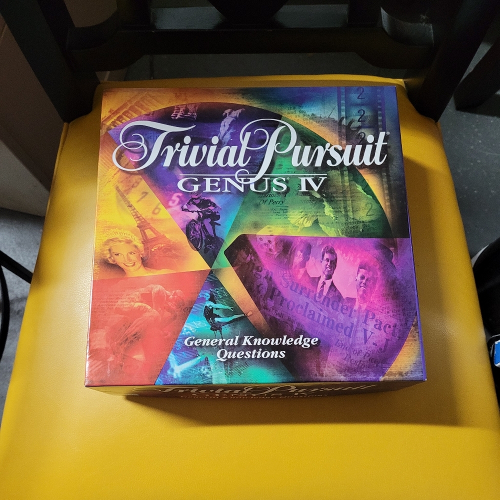 1996 Trivia Pursuit Genius IV General Knowledge Questions Fun Adult Board Game